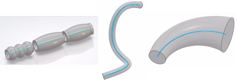Centerline extraction on tubular CAD geometries for 1D beam meshing in Abaqus R2026x.